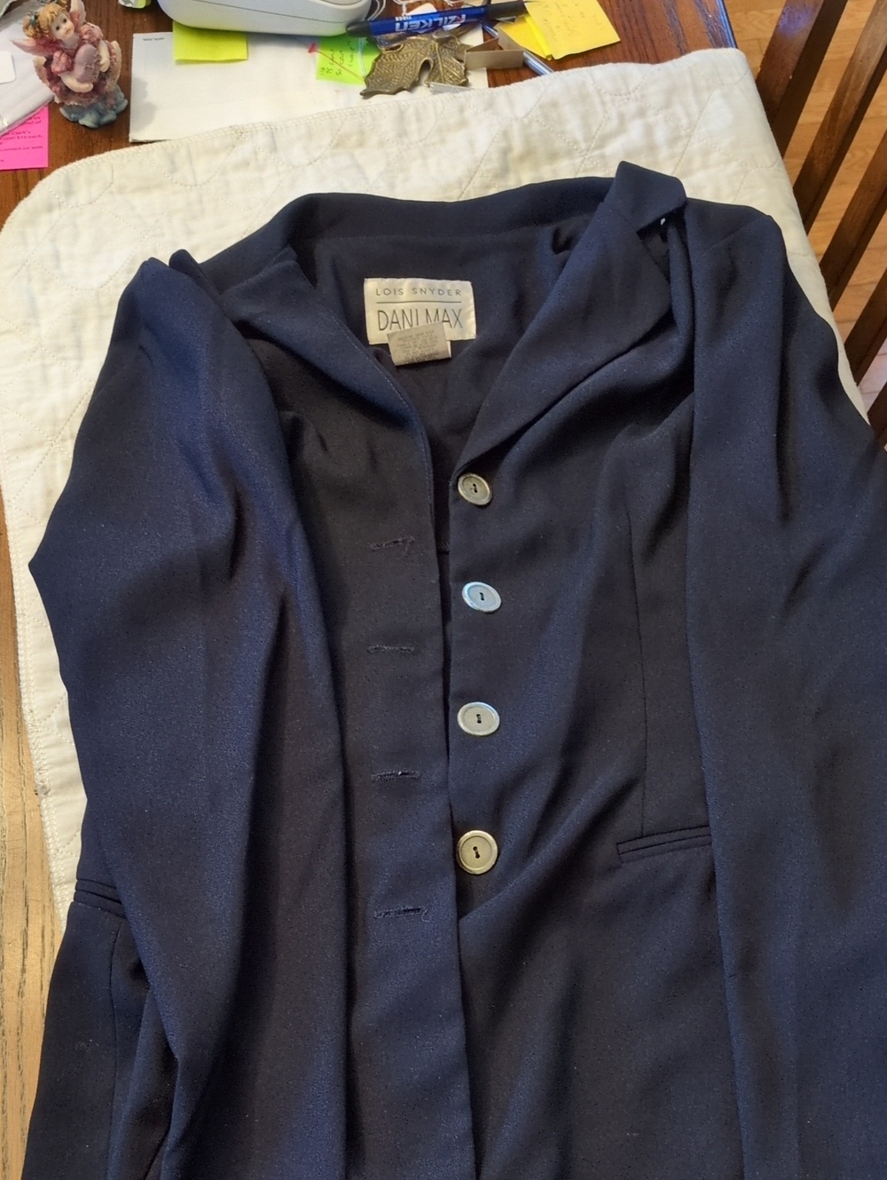 Dani Max Women's Navy Single-Breasted Blazer